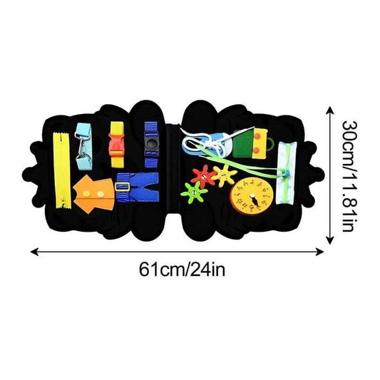 Tiger Style Felt Cartoon Dressing Learning Board for Kids - Interactive Educational Toy Enhancing Fine Motor Skills & Color Exploration