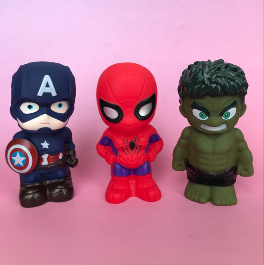 3in1 super hero squishy toy pack