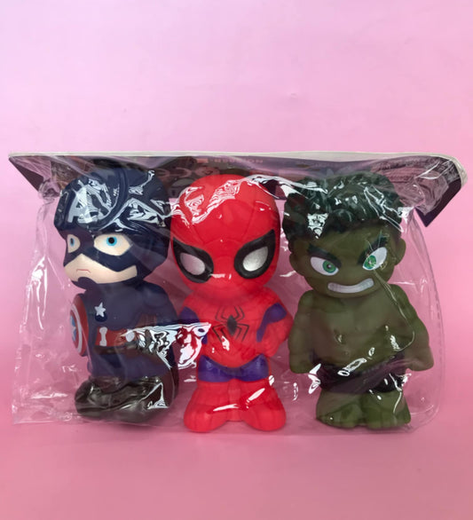3in1 super hero squishy toy pack